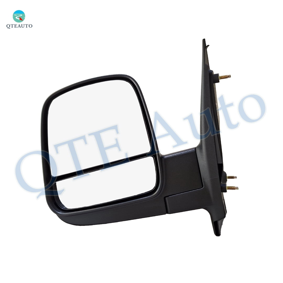 Left Driver Side Manual Foldaway View Mirror Dual Glass Chrome/Flat Black Textured For 2009-2021 GMC Savana 4500