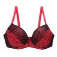 thumbnail image 1 of Amzcrzy Minimizer Bra for Women - Oversize Lace Bralettes Floral Plus Size Bra with Underwire Woman's Full Coverage Lace Bra Soft Support Unlined Non Padded Bra, 1 of 4