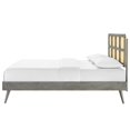 thumbnail image 6 of Platform Bed Frame, Queen Size, Wood, Grey Gray, Modern Contemporary Urban Design, Bedroom Master Guest Suite, 6 of 9