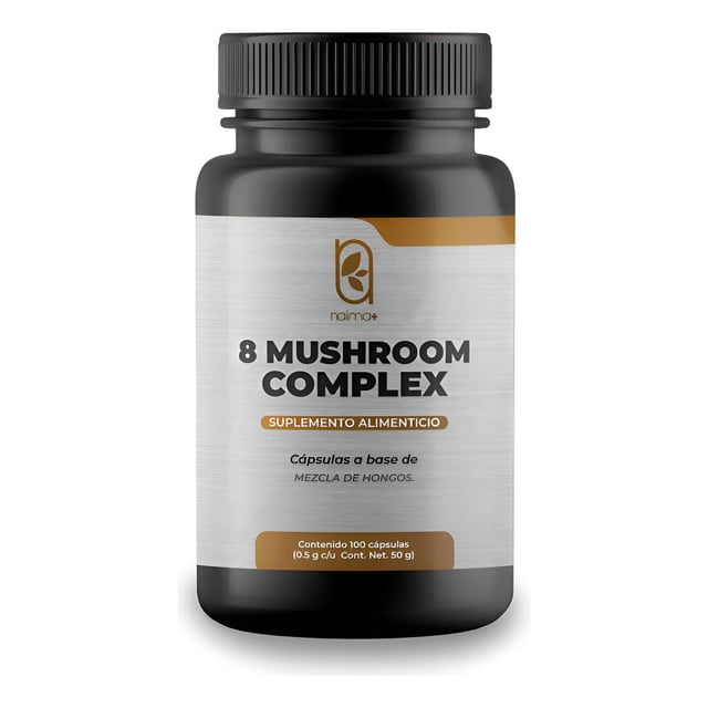 Mezcla De 8 Hongos Adaptogenos 100 Cápsulas 500 Mg Natural Sin Sabor