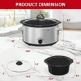 thumbnail image 3 of Superjoe 4 QT Slow Cooker, Buffet Server and Warmer with 3 Heating Modes, Compact Slow Cooker, Dishwasher-Safe Removable Ceramic Pot & Tempered Glass Lid, Stainless Steel, Stainless Steel, 3 of 6