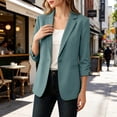 thumbnail image 5 of Blazers for Women Business Casual Lightweight Plus Size Fashion Lapel 3/4 Sleeve Suit Jackets with Pockets, 5 of 8