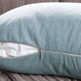 thumbnail image 6 of Jepeak Pack of 2 Corduroy Throw Pillow Covers Soft Solid Striped Cushion Cases, Square Home Decorative Pillow Cover for Couch Sofa Bed (Celeste, 22x22 inch), 6 of 13