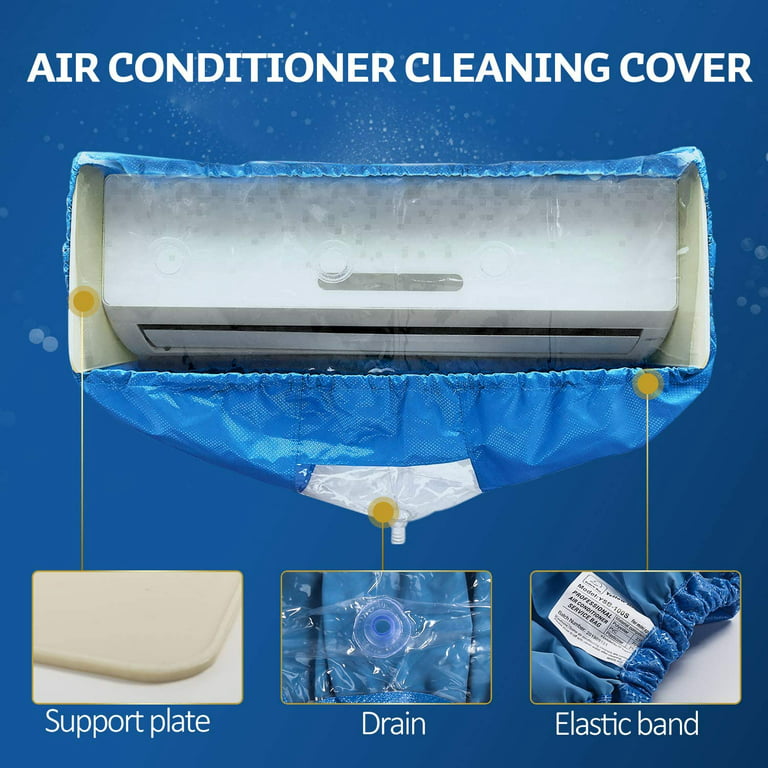 Blue Wall Mounted Air Conditioning Cleaning Bag Split Air