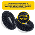 thumbnail image 3 of Synoshi Steel Brush Heads (2 Units) for Electric Spin Scrubber | Designed for Heavy-Duty Cleaning Tasks, 3 of 4