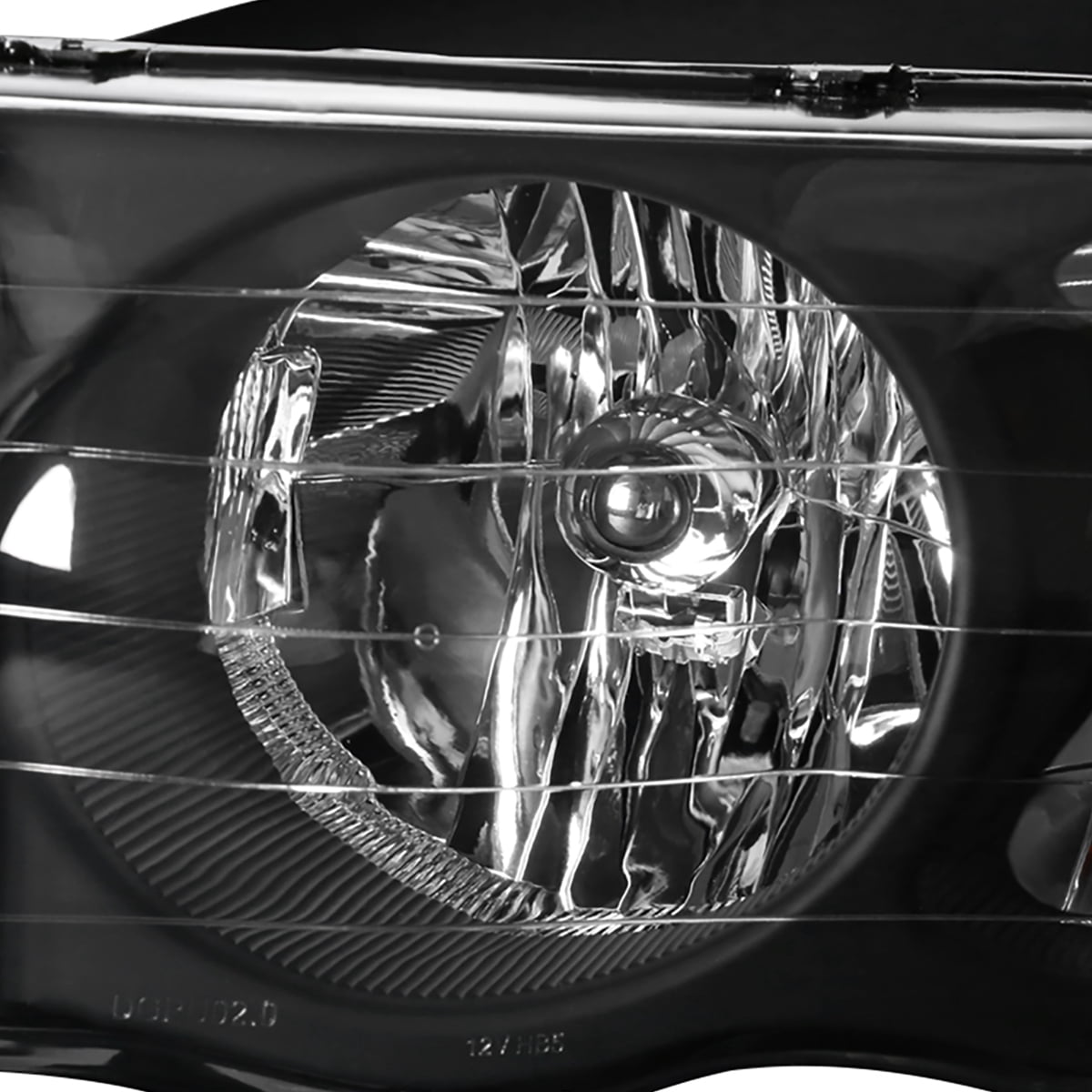 Spec-D Tuning Crystal Black Headlights + 3D Style Tail Lights for 2002-2005 Dodge Ram 1500 2003-2005 2500 3500 Left + Right Pair