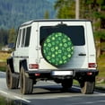 thumbnail image 2 of Yuyamidu Green Leaf Spare Tire Cover St. Patrick's Day Spare Wheel Tire Cover Fashion Tyre Covers for Jeep Trailer RV SUV Camper Truck Vehicle, 2 of 5