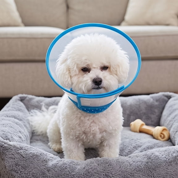 Transparent Pet Cone Collar, Adjustable Protective Elizabethan Collar, Anti‑Lick Wound Healing Cone For Small Medium Dogs And Cats