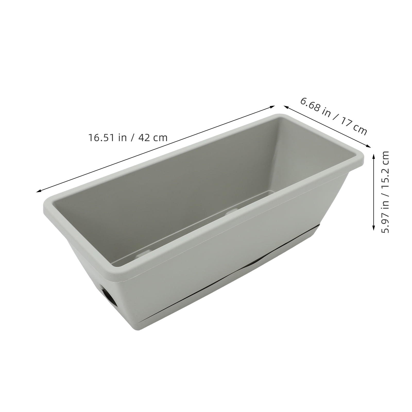 Topbathy White Plastic and Resin Window Box Planter for Indoor and Outdoor Gardening  Durable Flower Pot Set