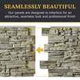 thumbnail image 5 of Faux Stacked Stone 3D Textured Wall Panel | Sedona | 48''L x 24''H x 2''D | 1 Panel | Slate Gray, 5 of 6
