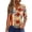 Red, variant on Women's 250th Anniversary USA Shirt Patriotic American Flag Print V-Neck Button 3/4 Sleeve T-Shirt