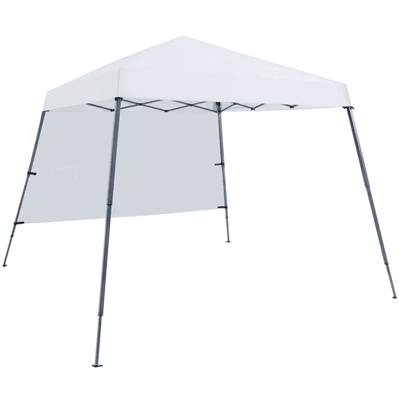 Yaheetech 10 × 10 ft One-person Set Up Pop-up Canopy Tent, White