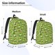 thumbnail image 2 of Disketp Cute Green Frog Mochila de Lona Estampada, Mochila Escolar de Viaje Ligera para Estudiantes y Portátil-Medium, 2 of 5