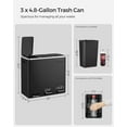 thumbnail image 4 of 14.4 Gallon Trash Can, Kitchen Garbage Can, Recycle Bin with Soft-Close Lids, Stainless Steel, Black, 4 of 9
