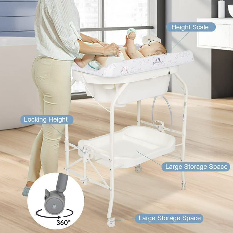 Kinbor 2 in 1 Baby Diaper Changing Table Portable Folding