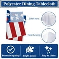 thumbnail image 3 of 4th of July God Bless America Patriotic Rectangle Tablecloth 60 x 84 Inch, American Stars Stripes Decorative Table Cloth Dining Table Cover, USA Blue Red White Dinner Party Picnic Decoration, 3 of 6