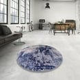 thumbnail image 4 of Ahgly Company Machine Washable Indoor Rectangle Industrial Modern Wisteria Purple Area Rugs, 8' x 12', 4 of 7