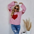 thumbnail image 2 of Vedolay Women's 2023 Sweaters Womens Sweaters 2023 Fashion Fall Winter Casual Loose Soft Pullover Tops,Pink S, 2 of 5