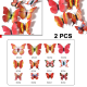 thumbnail image 3 of Decoración de pared con mariposas, 48 piezas, pegatinas de mariposas 3D para decoración de habitaciones, bodas y fiestas con imanes, 3 of 6