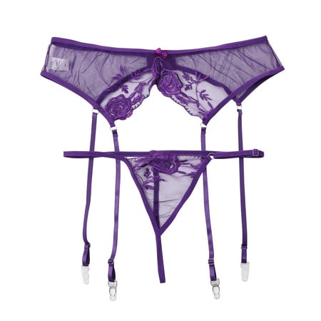 Intimates Lingerie For Women High Waisted Garter Belt For Women Sexy Panties & Lace Suspender Belt With 4 Straps Metal Clip For Stocking  Women s Intimates XXXL