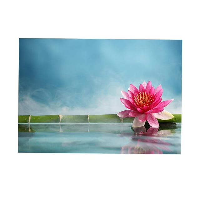 Tachiuwa Réservoir d'Aquarium Fond Adhésif Lotus Image L L