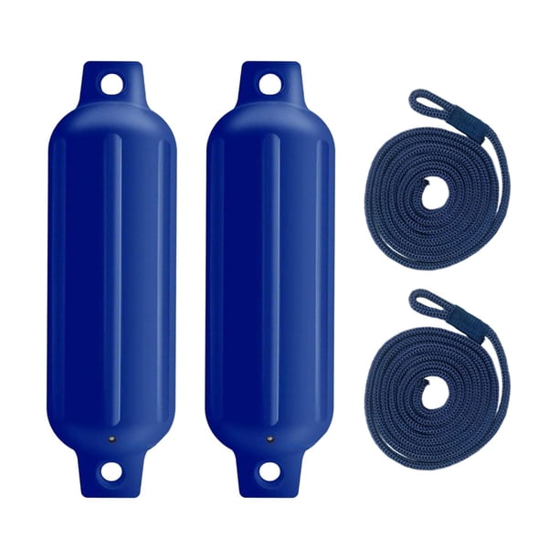 2x Defensas para Barcos Parachoques para Barcos 6mm x 1.5M Cuerdas Protectoras Defensas Inflables de PVC Cuerda Azul G0 Azul
