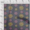 thumbnail image 1 of oneOone Georgette Viscose Fabric Spiral & Floral Block Print Sewing Fabric BTY 42 Inch Wide, 1 of 4