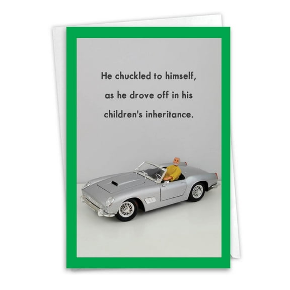 1 Funny Father's Day Card with Envelope - Children's Inheritance C9240FDG