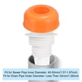 thumbnail image 3 of Uxcell Shower Floor Drain Backflow Preventer, One Way Valve Sewer Core, Orange 3Pack, 3 of 5