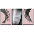 thumbnail image 3 of PixonSign Canvas Print Wall Art Set Hanging Palm & Banana Leaves Floral Plants Photography Realism Tropical Closeup Relax/Calm Multicolor Dark Black and White for Living Room, Bedroom - 16"x24"x3, 3 of 5