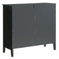 thumbnail image 4 of Linon Campbell 2-Door Glass Front Cabinet with 3 Shelves, Black Finish, 4 of 17