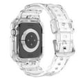 thumbnail image 2 of Compatible with Apple Watch Series 10 42mm Band with Case, Transparent TPU Sport Strap with Metal Buckle, Anti-Yellowing Scratch-Resistant, Breathable Design, Gift for Men Women, Clear, 2 of 5