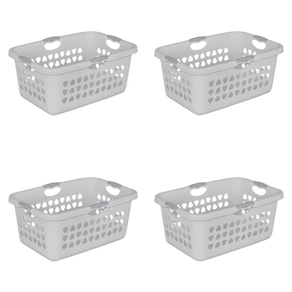 Sterilite 2 Bushel Ultra™ Laundry Basket Plastic, Cement, Set of 4