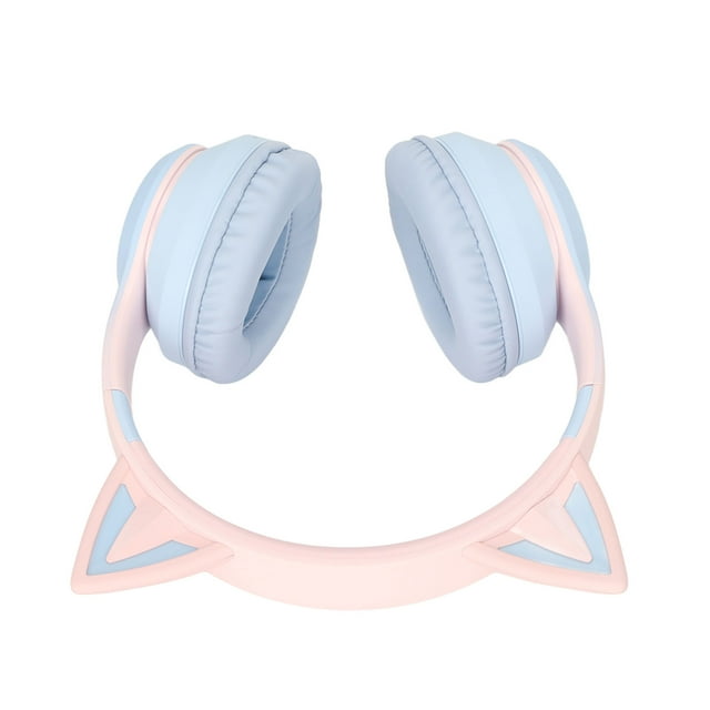 Auriculares de Música Plegables, Auriculares Con Orejas de Gato Led de 7 Colores, Auriculares para una una una conexión estable dento de 10 m