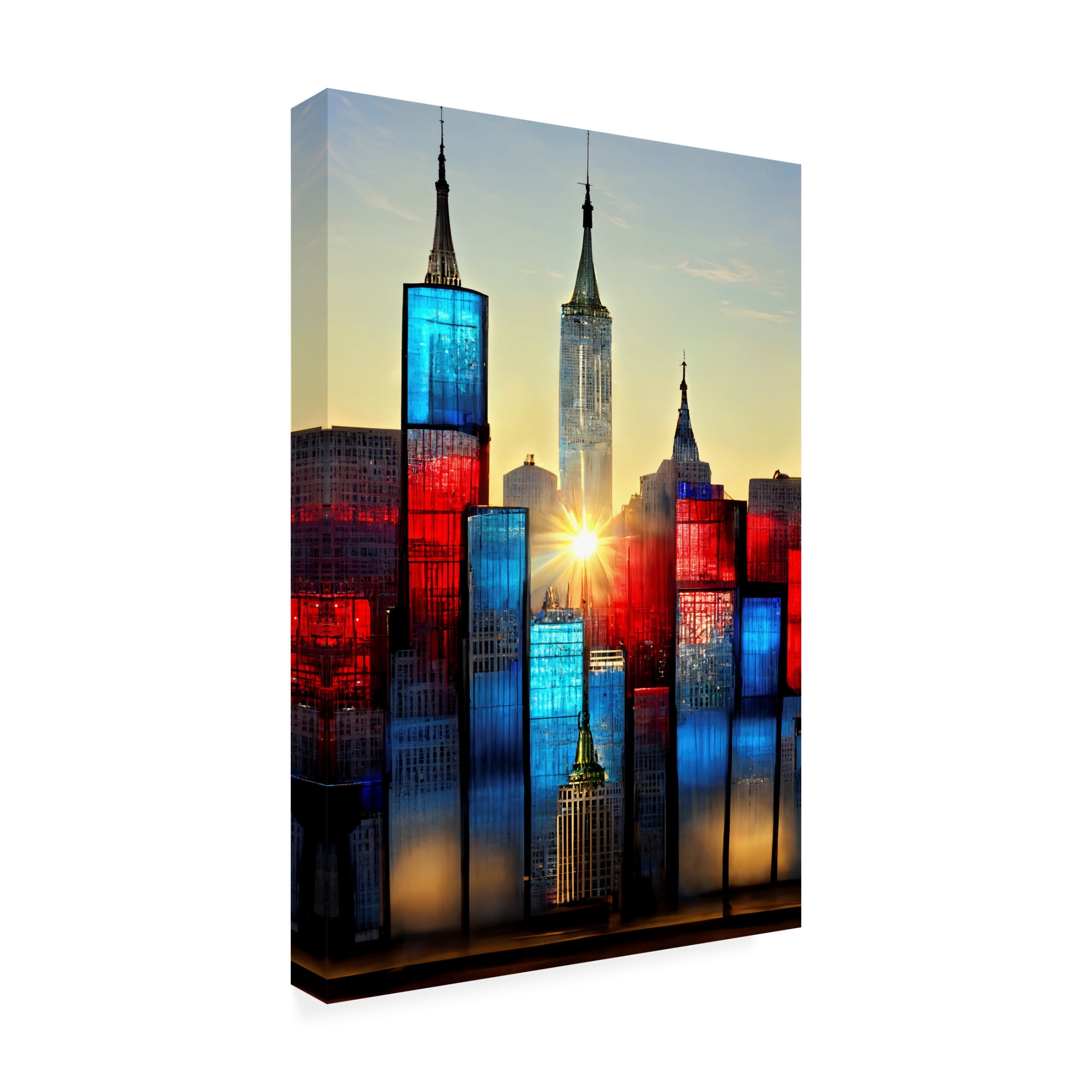 Canvas Wall Art - Ray Heere 'New York 1' Wall Art for Living Room, Bedroom, or Office Décor by Trademark Fine Art - 30 x 47 Inches