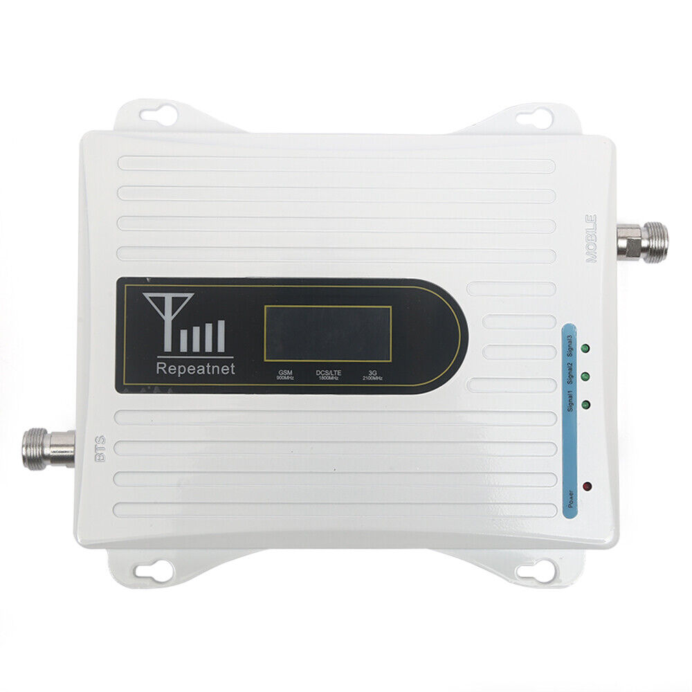Miumaeov Signal Booster for Cell Phone 900/1800/2100MHz Triple-Band 2G 3G 4G Mobile Signal-Repeater Amplifier with Antenna