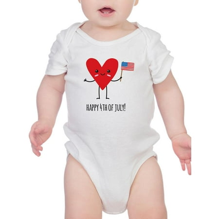 

Happy 4Th Of July Heart Bodysuit Infant -Image by Shutterstock 6 Months