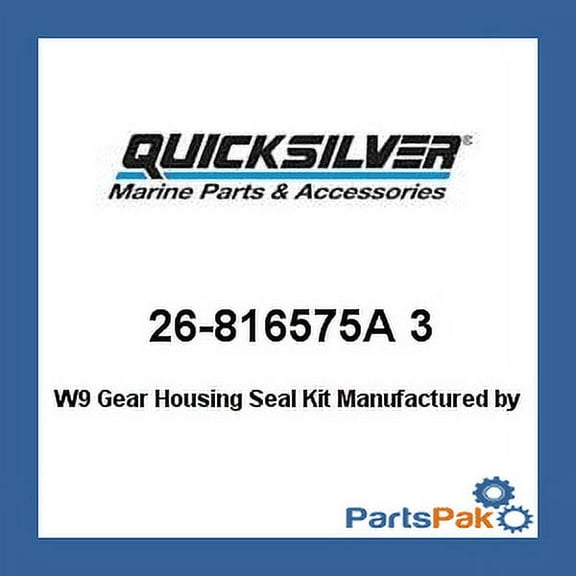 Mercury - Mercruiser 26-816575A 3 Mercury Quicksilver 26-816575A 3 W9 Gear Housing Seal Kit-