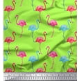 thumbnail image 1 of Soimoi Cotton Poplin Fabric Flamingo Bird Print Fabric by Yard 42 Inch Wide, 1 of 3