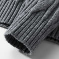 thumbnail image 6 of Zedker Cable Knitted Sweaters for Men Casual Crewneck Long Sleeve Pullover Comfortable Loose Thermal Knitwear for Fall and Winter,Gray,XL, 6 of 7