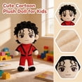 thumbnail image 2 of Michael Plush Doll, Cute Pop Star Inspired Plush Doll - Soft Stuffed Collectible Figure, Unique Gift for Music Fans 9.84", 2 of 5