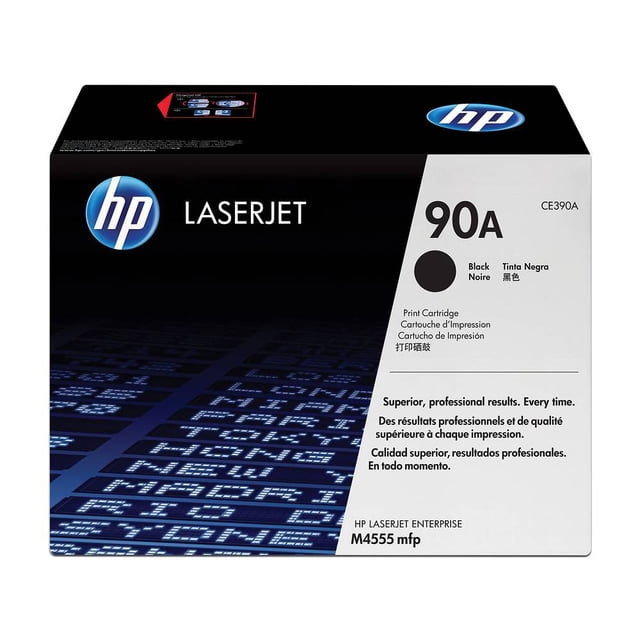 Cartucho de tóner HP 90A Negro Laserjet Original CE390A . HP CE390A