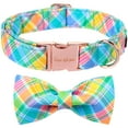 thumbnail image 1 of Collar de perro de estilo único con forma de patas de Pascua con lazo para perros, 1 of 6
