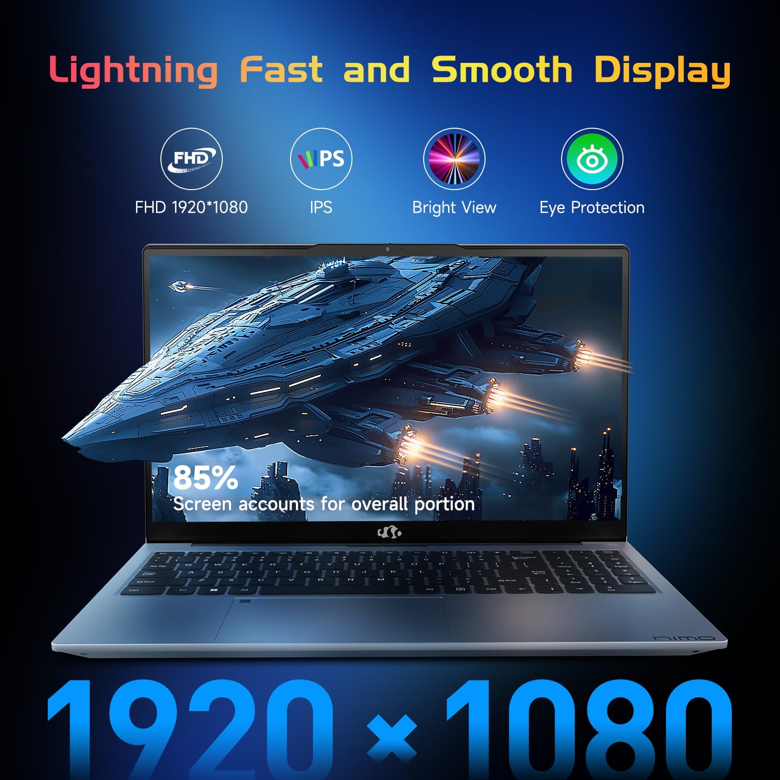 2026 Newest Laptop, 15.6-Inch FHD Display Laptop with Intel 6-Cores i3-1215U, 8GB RAM 256GB SSD Business Laptop Computer, Fingerprint, Type C, Windows 11 Home, Silver