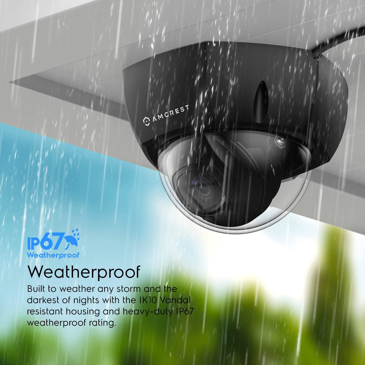 Amcrest UltraHD 4K (8MP) Outdoor Security POE IP Dome Camera, 98ft