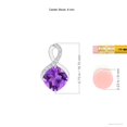 thumbnail image 3 of ANGARA Natural 2.2 ct Amethyst Infinity Pendant with Diamonds in 925 Sterling Silver for Women (Size-8mm) | February Birthstone, Anniversary, Jewelry Gift for Women | Natural Amethyst Necklace, 3 of 7