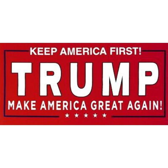 Trump 2024 Keep America First! Make America Great Again Red Decal Bumper Sticker