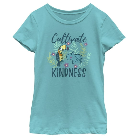 Girl's Encanto Cultivate Kindness Graphic Tee Tahiti Blue Small