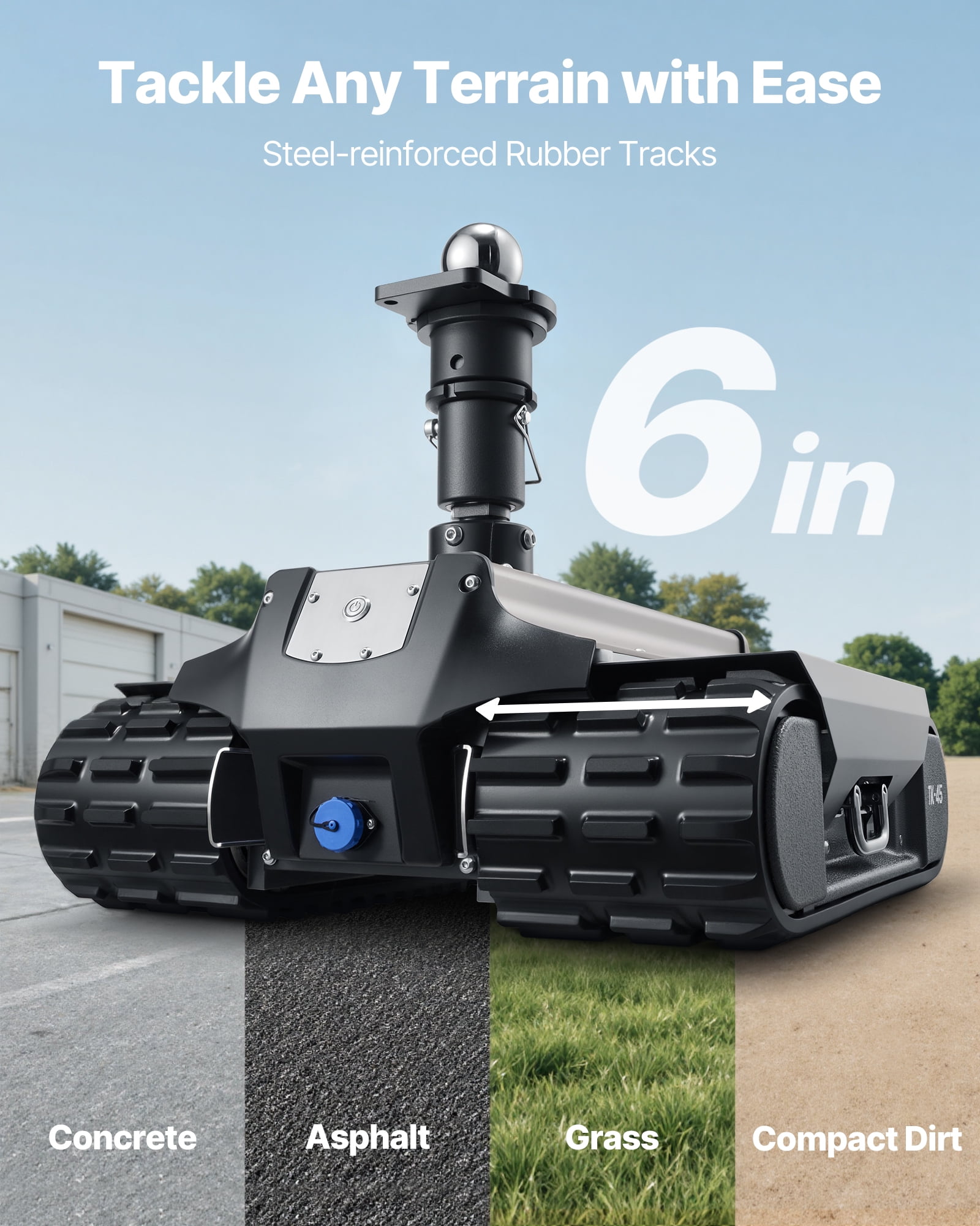 VEVOR Electric Trailer Mover, 9000 lbs Max Towing Capacity, Remote-Controlled Trailer Mover with 328 ft Wireless Range, Motorised Camper Trolley Kit Fits for Camper RV Caravan Boat Trailer Jack