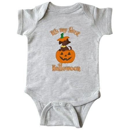 

Inktastic It s My 1st Halloween Cute Dachshund Puppy Gift Baby Boy or Baby Girl Bodysuit